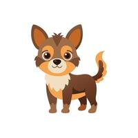 Cartoon dog with Happy expression on white background vector