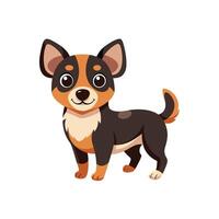 Cartoon dog with Happy expression on white background vector