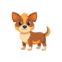 Cartoon dog with Happy expression on white background vector