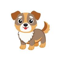 Cartoon dog with Happy expression on white background vector