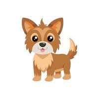 Cartoon dog with Happy expression on white background vector