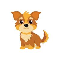 Cartoon dog with Happy expression on white background vector