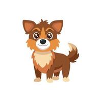 Cartoon dog with Happy expression on white background vector