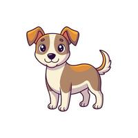 Cartoon dog with Happy expression on white background vector