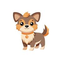 Cartoon dog with Happy expression on white background vector