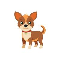 Cartoon dog with Happy expression on white background vector