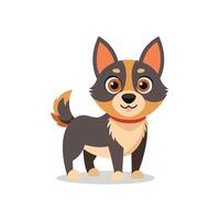 Cartoon dog with Happy expression on white background vector