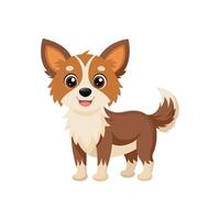 Cartoon dog with Happy expression on white background vector