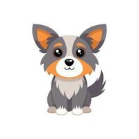 Cartoon dog with Happy expression on white background vector