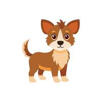 Cartoon dog with Happy expression on white background vector
