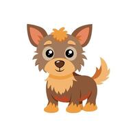 Cartoon dog with Happy expression on white background vector