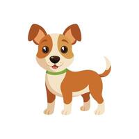 Cartoon dog with Happy expression on white background vector