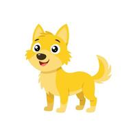 Cartoon dog with Happy expression on white background vector