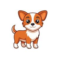 Cartoon dog with Happy expression on white background vector