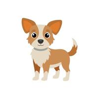 Cartoon dog with Happy expression on white background vector