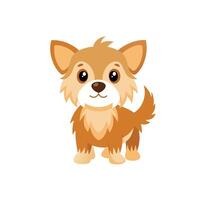 Cartoon dog with Happy expression on white background vector