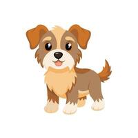 Cartoon dog with Happy expression on white background vector