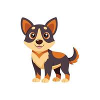 Cartoon dog with Happy expression on white background vector