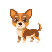 Cartoon dog with Happy expression on white background vector