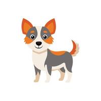 Cartoon dog with Happy expression on white background vector