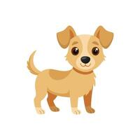 Cartoon dog with Happy expression on white background vector