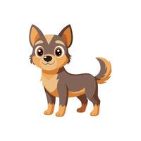 Cartoon dog with Happy expression on white background vector