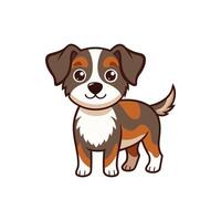 Cartoon dog with Happy expression on white background vector