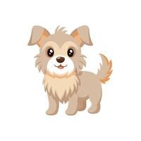 Cartoon dog with Happy expression on white background vector
