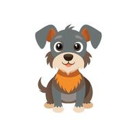 Cartoon dog with Happy expression on white background vector