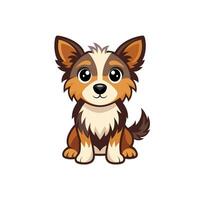 Cartoon dog with Happy expression on white background vector