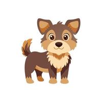 Cartoon dog with Happy expression on white background vector
