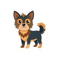 Cartoon dog with Happy expression on white background vector