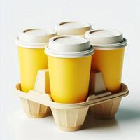 A vibrant array of colorful, transparent, and rainbow takeaway cup mockups on a white background, perfect for stock photos and branding