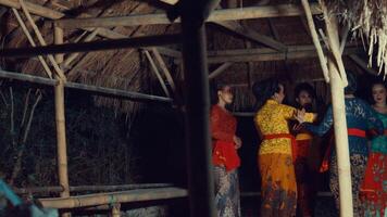 Traditional Dance Performance in Bamboo Structure video