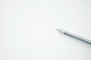 Closeup photo of a screwdriver on an isolated white background