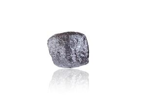 Macro mineral stone not polished diamond, on a white background, isolated on a transparent background photo