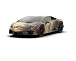 Realistic sport car isolated on background. 3d rendering - illustration png