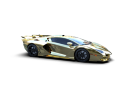 Realistic sport car isolated on background. 3d rendering - illustration png