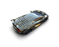 Realistic sport car isolated on background. 3d rendering - illustration png