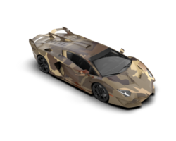 Realistic sport car isolated on background. 3d rendering - illustration png