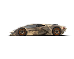 Realistic sport car isolated on background. 3d rendering - illustration png