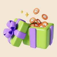 3d Halloween icon. Traditional element of decor for Halloween. icon isolated on gray background. 3d rendering illustration. Clipping path. photo
