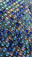 Pattern Of Decoration Circle Mosaic Cemented Into Concrete Vertical Stock Photo
