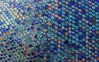 Iridescent Circle Glass Mosaic Textured Background photo