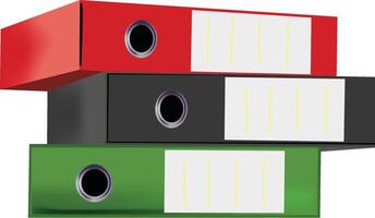 colored and stacked sheet holders vector