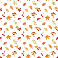 autumn leaves seamless pattern vector