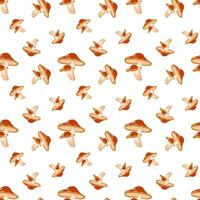 autumn seamless pattern with mashroom vector