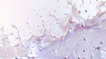 Milk splash on the pastel background photo