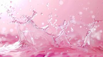 Water splash on the pastel background photo