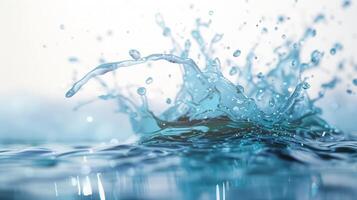 Water splash on the pastel background photo